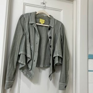 Draped twill jacket